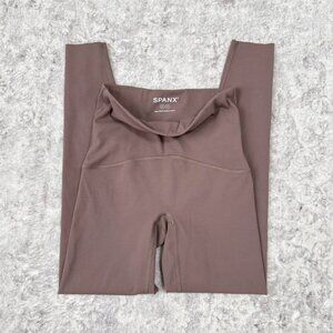 mauve tan Spanx booty boost active leggings